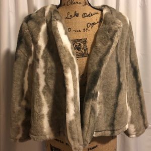 Nina Leonard Faux Mink Jacket